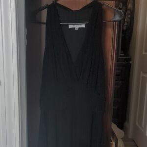 Evan Picone Elegant Black Midi Dress